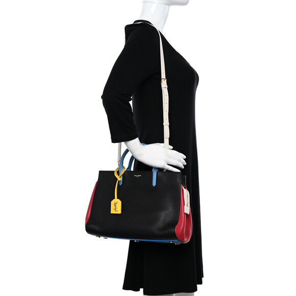 Saint Laurent Calfskin Small Cabas Rive #130569S99B - Picture 2 of 15